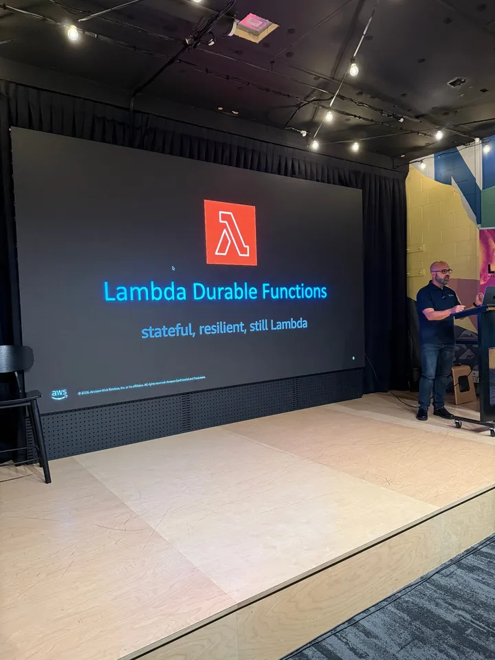On stage for the main talk